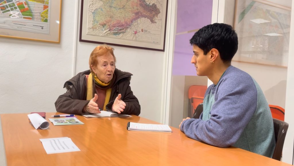María Morán en una entrevista con Vallavecinos